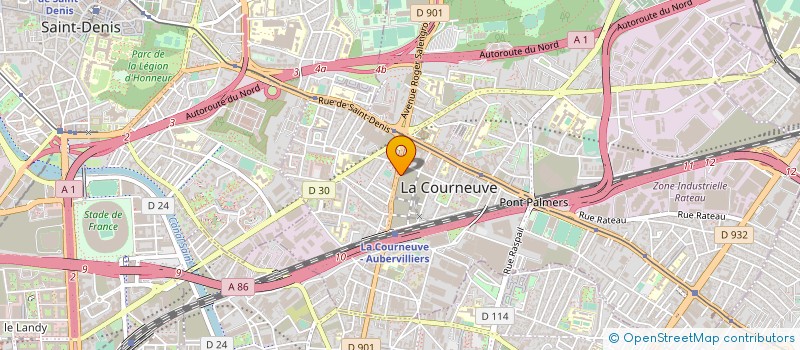 localisation de l'entreprise S.R.P à LA COURNEUVE