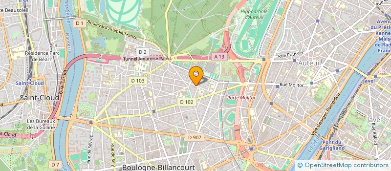 localisation de l'entreprise S.R.V. à BOULOGNE-BILLANCOURT