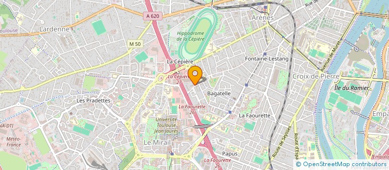 localisation de l'entreprise S.R.V.H. (SOCIETE DE RENOVATION ET DE VALORISATION DE L'HABITAT)  TOULOUSE