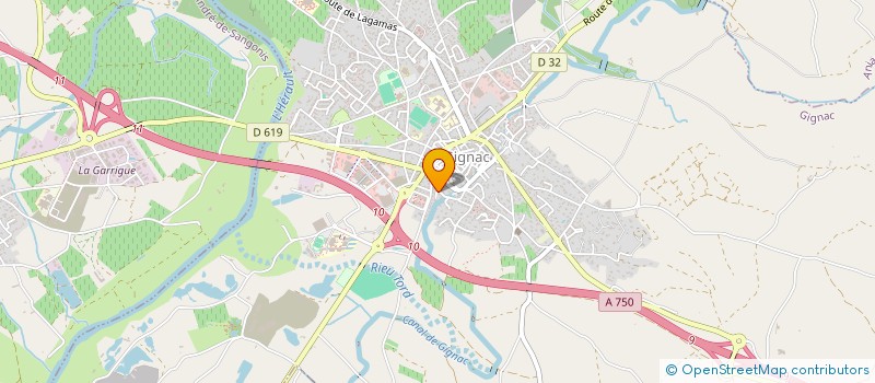 localisation de l'entreprise S.S.B.  GIGNAC