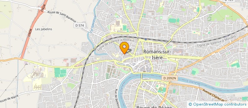 localisation de l'entreprise S.S.B à ROMANS-SUR-ISERE