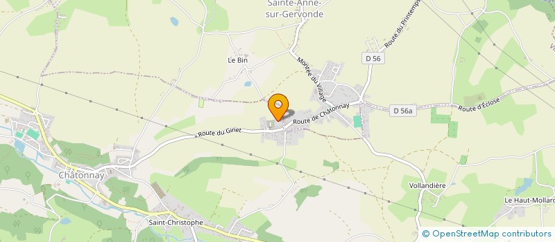 localisation de l'entreprise S.S.C. ETANCHEITE TOITURE TERRASSE  CHATONNAY