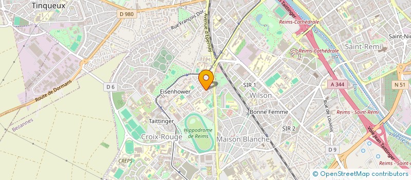 localisation de l'entreprise S.S.CONSTRUCTION à REIMS