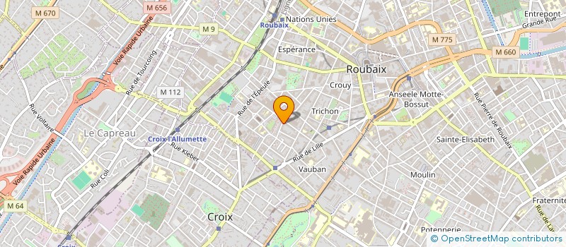 localisation de l'entreprise S.S.D à ROUBAIX