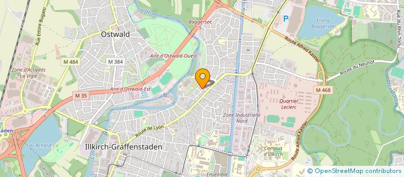 localisation de l'entreprise S.S.H.  ILLKIRCH-GRAFFENSTADEN