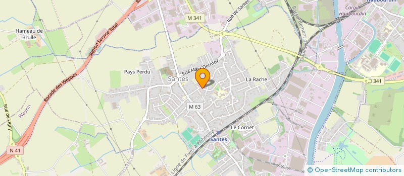 localisation de l'entreprise S S J A  SANTES