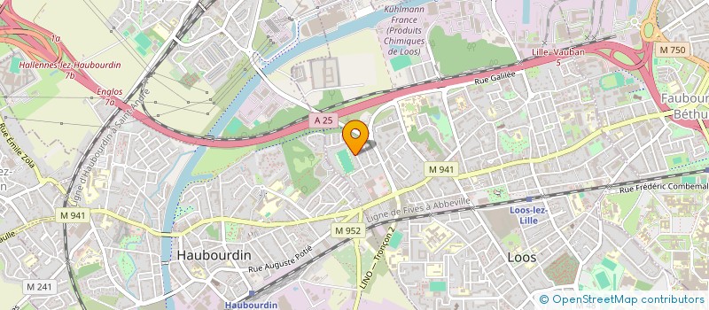 localisation de l'entreprise S.S.S.B.G.  LOOS