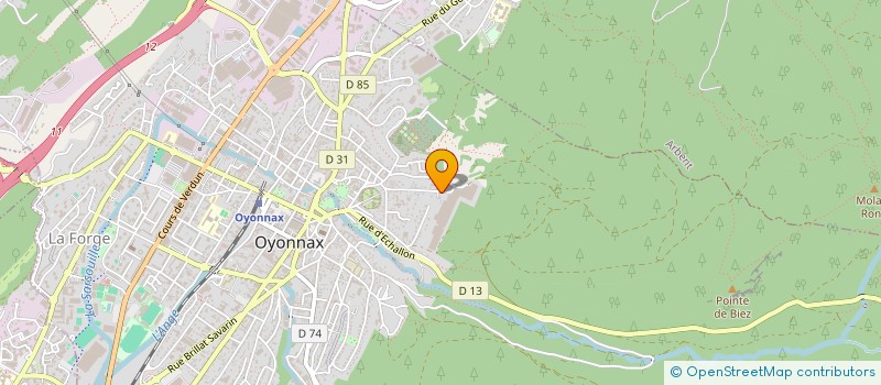 localisation de l'entreprise S'SENTIEL à OYONNAX