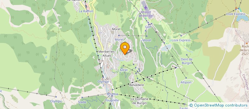 localisation de l'entreprise S & SKI SCI  LES ALLUES