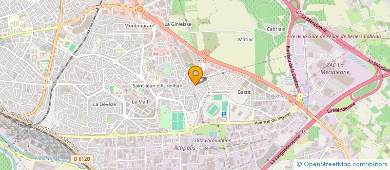 localisation de l'entreprise S & T  BEZIERS