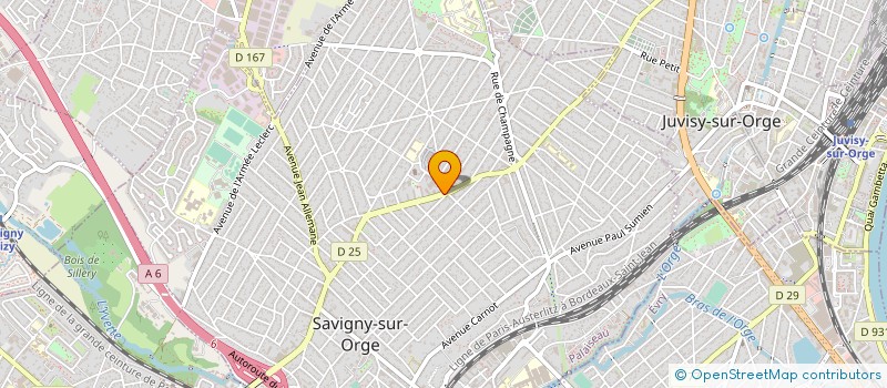 localisation de l'entreprise S.T.A. à SAVIGNY-SUR-ORGE
