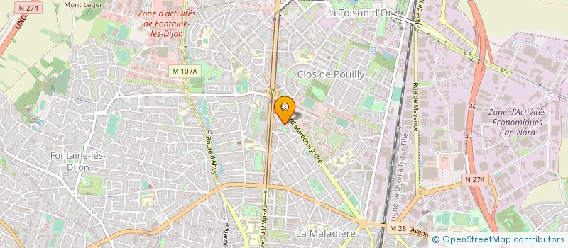localisation de l'entreprise S.T.A.D. à DIJON