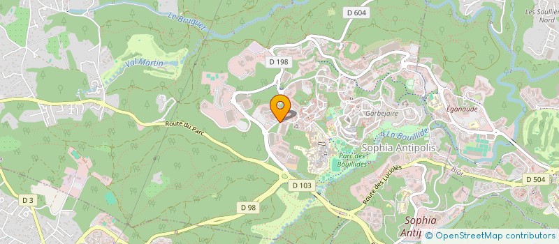localisation de l'entreprise S T A R INFOSUD à VALBONNE