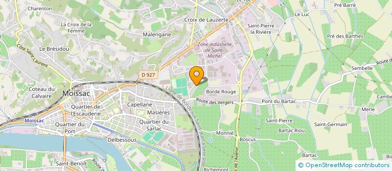 localisation de l'entreprise S.T.B. à MOISSAC