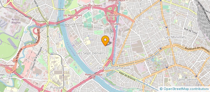 localisation de l'entreprise S.T.B. SOCIETE DE TRAVAUX DU BATIMENT à TOULOUSE