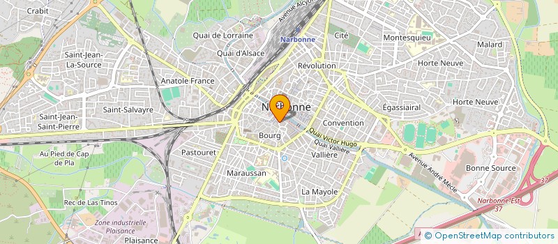 localisation de l'entreprise S.T. COM  NARBONNE