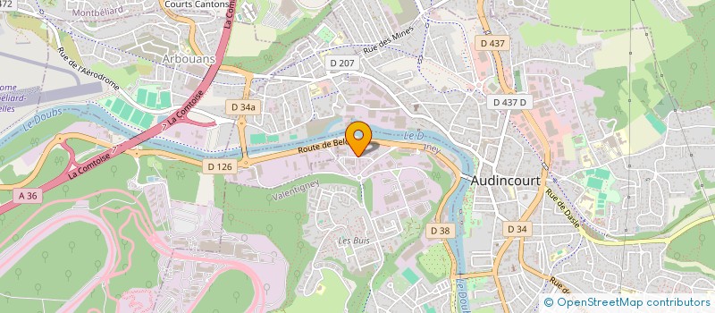 localisation de l'entreprise S.T. CONSTRUCTION  VALENTIGNEY