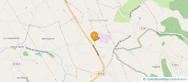localisation de l'entreprise S.T.E.M. GRANULATS BETON à SAINT-GERMIER