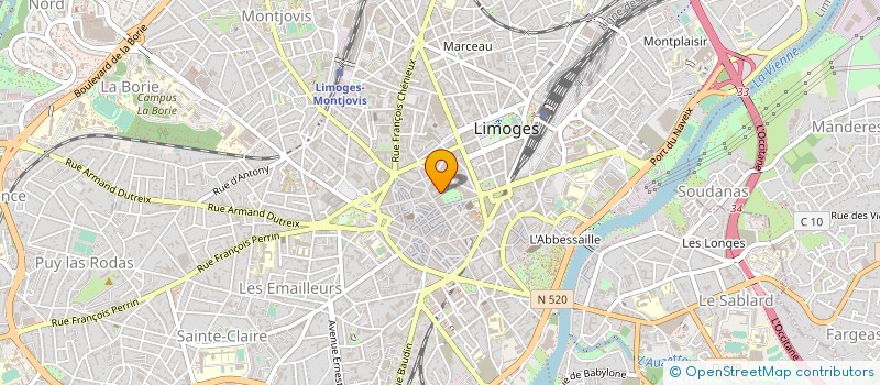 localisation de l'entreprise S.T.E.R.N. SOLUTIONS SASU à LIMOGES