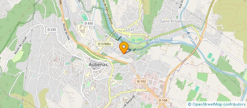 localisation de l'entreprise S.T.F à AUBENAS