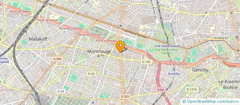 localisation de l'entreprise S.T.G.19 à MONTROUGE