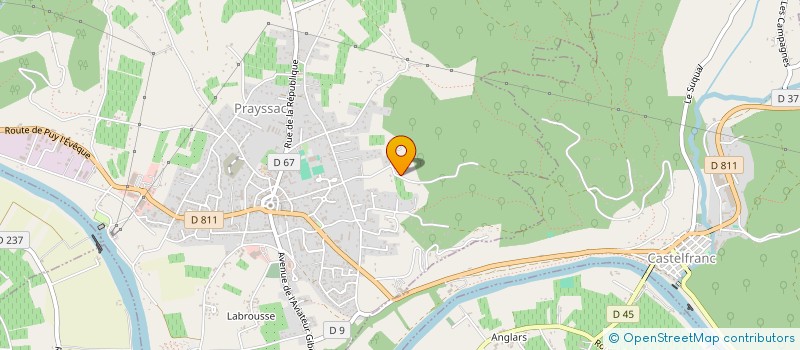 localisation de l'entreprise S.T.G.  PRAYSSAC