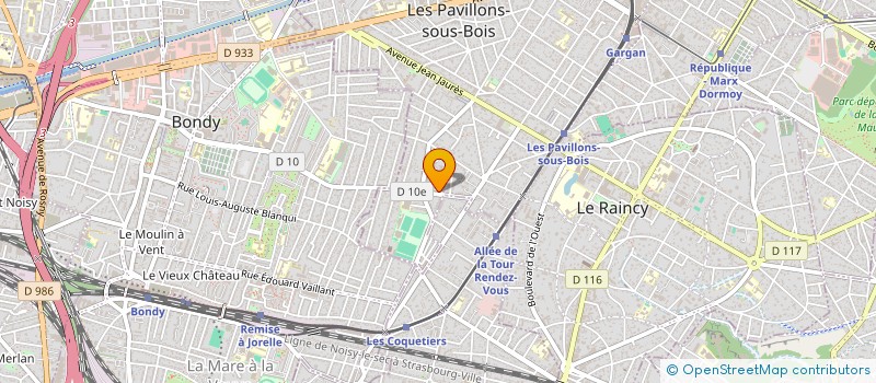 localisation de l'entreprise S.T.G  LES PAVILLONS-SOUS-BOIS