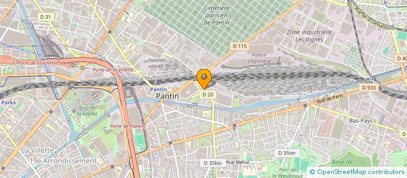 localisation de l'entreprise S.T.G.B  PANTIN