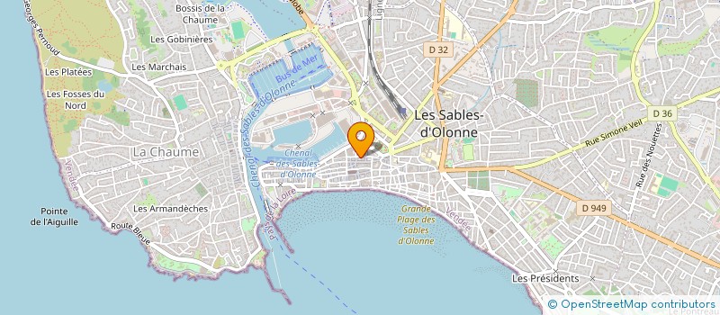 localisation de l'entreprise S.T.H.A.F. à LES SABLES D'OLONNE