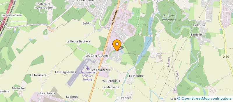 localisation de l'entreprise S.T.I.D.M. à SORIGNY