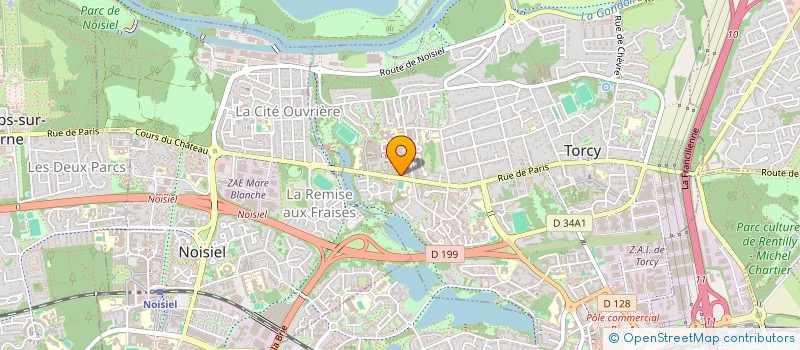 localisation de l'entreprise S.T.M.COM ( SOCIETE DE TRAVAUX ET MAINTENANCE EN TELECOMMUNICATION ) à TORCY