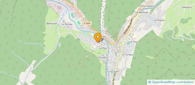 localisation de l'entreprise S.T.M.H.  THONES