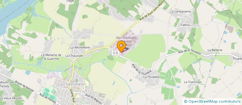 localisation de l'entreprise S.T.M.I  LA CHEVROLIERE