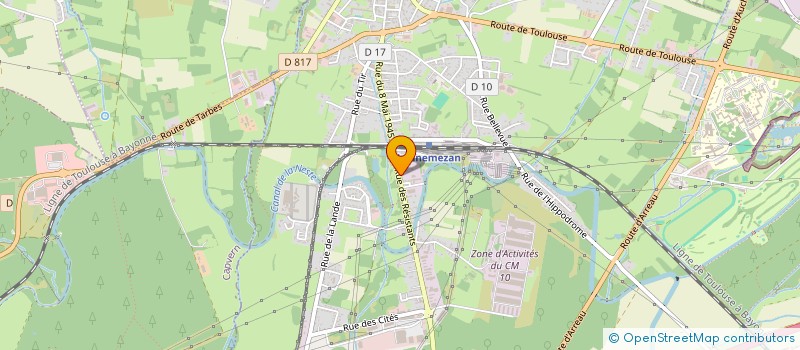 localisation de l'entreprise S.T.P.L. TRAVAUX PUBLICS  LANNEMEZAN