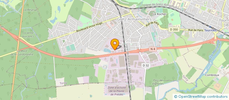 localisation de l'entreprise S.T.P.M à GRETZ ARMAINVILLIERS