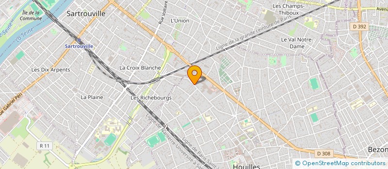 localisation de l'entreprise S.T.P.U.  HOUILLES