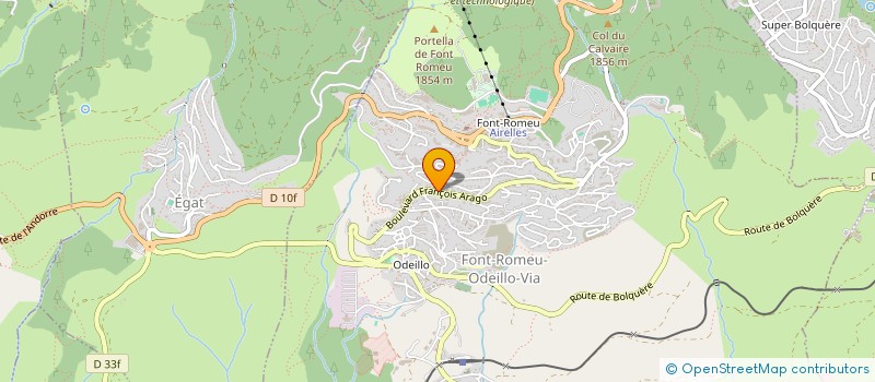 localisation de l'entreprise S.T.R.  FONT-ROMEU-ODEILLO-VIA