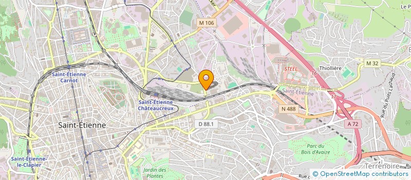 localisation de l'entreprise S T R B à SAINT-ETIENNE