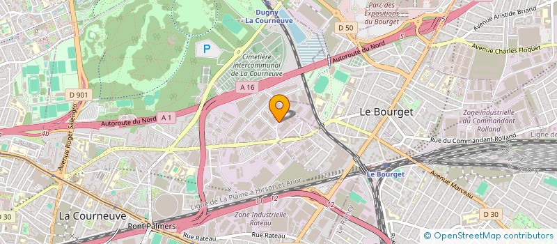 localisation de l'entreprise S.T.R. DAVID BREHELIN à LA COURNEUVE