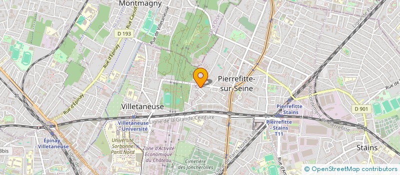 localisation de l'entreprise S & T SHUTTLE à PIERREFITTE-SUR-SEINE