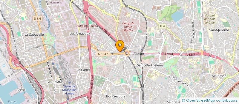 localisation de l'entreprise S T SUD CONSTRUCTION à MARSEILLE