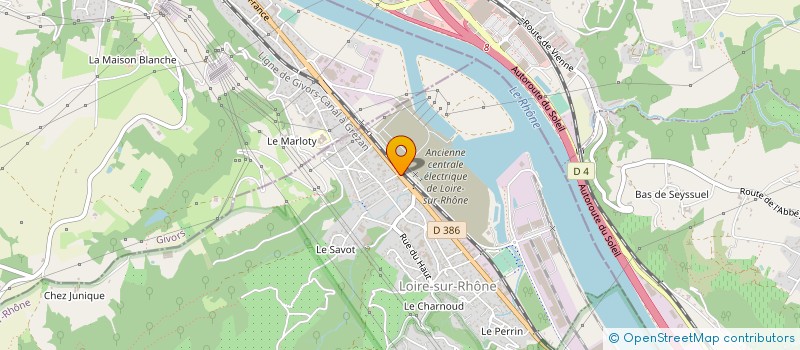 localisation de l'entreprise S.T.T.C.  CHASSE-SUR-RHONE