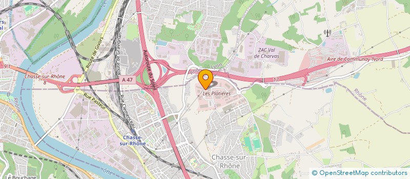 localisation de l'entreprise S.T.T.C HOLDING à CHASSE-SUR-RHONE