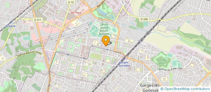 localisation de l'entreprise S.T.T ECHAFAUDAGE  SARCELLES