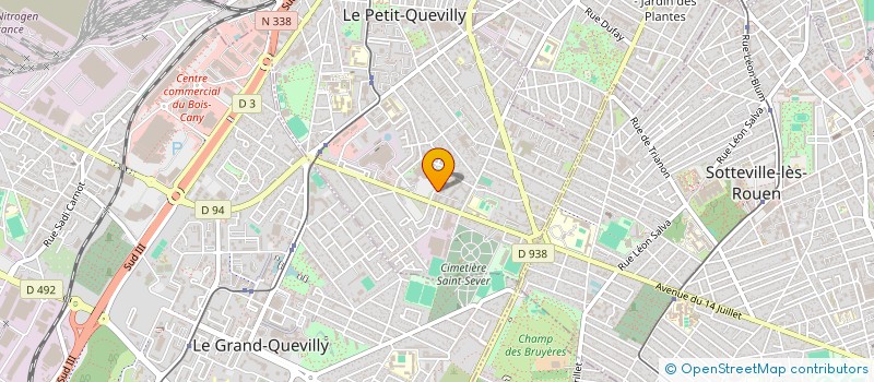 localisation de l'entreprise S.T.V. FRANCE à LE PETIT-QUEVILLY