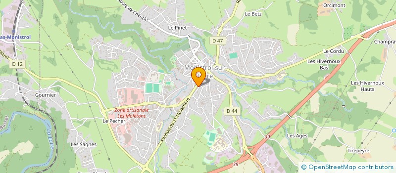 localisation de l'entreprise S T V S à MONISTROL-SUR-LOIRE