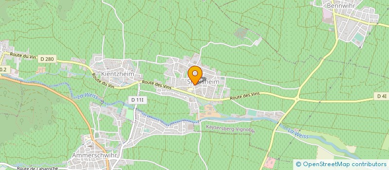 localisation de l'entreprise S-TOURS  KAYSERSBERG VIGNOBLE