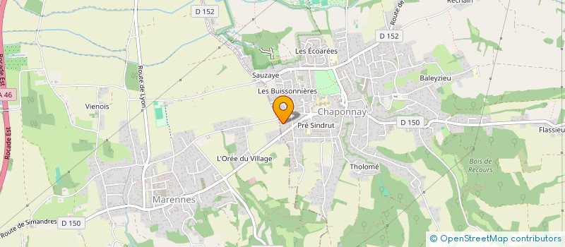 localisation de l'entreprise S.V. CARTES GRISES  CHAPONNAY