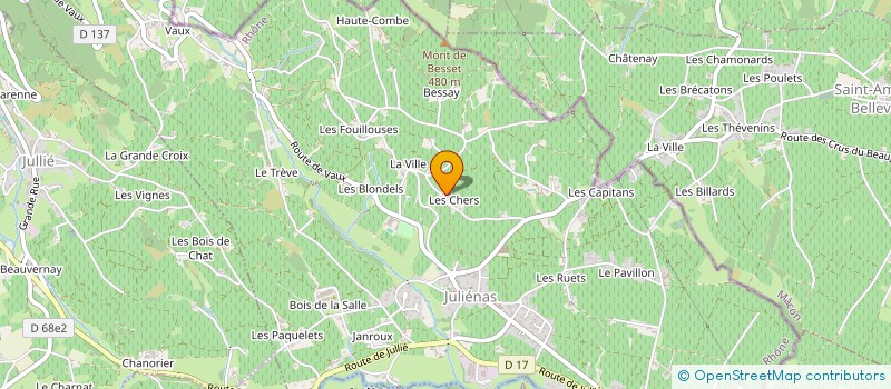 localisation de l'entreprise S.V.G.C.  JULIENAS