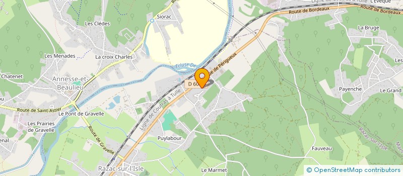 localisation de l'entreprise S.V.I.S.N. à RAZAC-SUR-L'ISLE